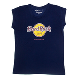 HARD ROCK CAFE Hamburg Womens Band T-Shirt Blue S