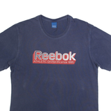 REEBOK Mens T-Shirt Blue L