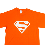 Superman Mens T-Shirt Orange M