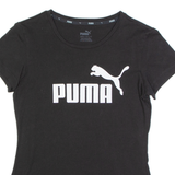 PUMA Womens T-Shirt Black UK 6