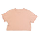 ADIDAS Cropped Womens T-Shirt Pink UK 14