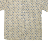 Mens Shirt Beige Crazy Pattern M