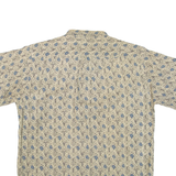Mens Shirt Beige Crazy Pattern M