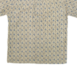 Mens Shirt Beige Crazy Pattern M