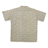 Mens Shirt Beige Crazy Pattern M