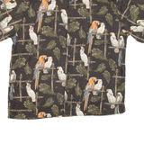 BOCA CLASSICS Mens Hawaiian Shirt Green Floral L