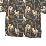 BOCA CLASSICS Mens Hawaiian Shirt Green Floral L