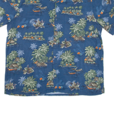 BATIK BAY Mens Hawaiian Shirt Blue Floral XL