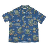 BATIK BAY Mens Hawaiian Shirt Blue Floral XL