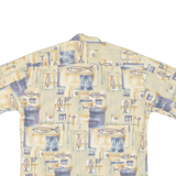 PIERRE CARDIN Mens Shirt Yellow Crazy Pattern L