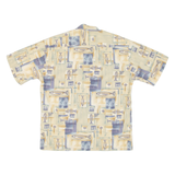 PIERRE CARDIN Mens Shirt Yellow Crazy Pattern L