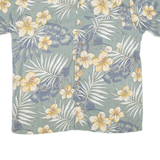 CHEROKEE Mens Hawaiian Shirt Green Floral XL