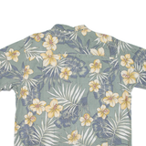 CHEROKEE Mens Hawaiian Shirt Green Floral XL