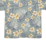 CHEROKEE Mens Hawaiian Shirt Green Floral XL