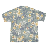 CHEROKEE Mens Hawaiian Shirt Green Floral XL