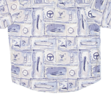 CROSSINGS Mens Shirt Purple Crazy Pattern L