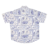 CROSSINGS Mens Shirt Purple Crazy Pattern L