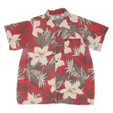 UNTIED Mens Hawaiian Shirt Red Floral XL