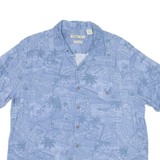 BATIK BAY Mens Hawaiian Shirt Blue Floral XL
