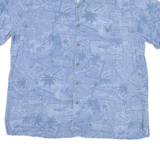BATIK BAY Mens Hawaiian Shirt Blue Floral XL