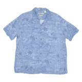 BATIK BAY Mens Hawaiian Shirt Blue Floral XL