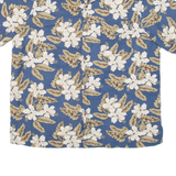 ISLAND REPUBLIC Mens Hawaiian Shirt Blue Floral M