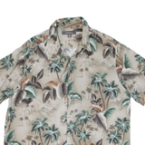 CROFT & BARROW Mens Hawaiian Shirt Grey Floral XL
