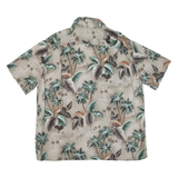 CROFT & BARROW Mens Hawaiian Shirt Grey Floral XL