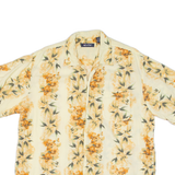 PURITAN Mens Hawaiian Shirt Yellow Floral L