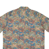 PAU HANA Mens Hawaiian Shirt Green Crazy Pattern 2XL