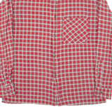 HIM COLLECTION Mens Flannel Shirt Red Check Long Sleeve M