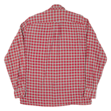 HIM COLLECTION Mens Flannel Shirt Red Check Long Sleeve M
