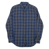 ZARA MAN Slim Fit Mens Shirt Blue Check Long Sleeve L