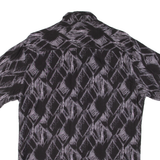 EVOKE Mens Shirt Black Crazy Pattern XL
