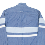 GEORGE ROSE Mens Plain Shirt Blue Long Sleeve M