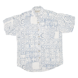 ORGANIC CLOTHES Mens Shirt Blue Crazy Pattern M