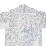 ORGANIC CLOTHES Mens Shirt Blue Crazy Pattern M