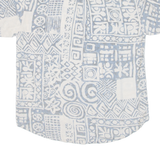 ORGANIC CLOTHES Mens Shirt Blue Crazy Pattern M