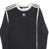 ADIDAS Womens T-Shirt Black Long Sleeve UK 8