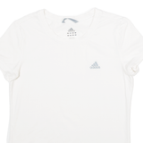 ADIDAS Womens T-Shirt White UK 12