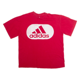ADIDAS Mens T-Shirt Red Crew Neck L