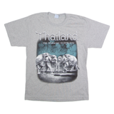 JOLIGOLF Thailand The Working Elephants Mens T-Shirt Grey Crew Neck S