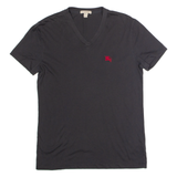 BURBERRY BRIT Mens T-Shirt Black V-Neck S