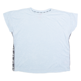 JUICY COUTURE Towelling Womens T-Shirt Blue Crew Neck XL