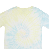 THE ROLLING STONES Tie Dye Mens Band T-Shirt Yellow Crew Neck S