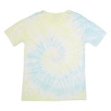 THE ROLLING STONES Tie Dye Mens Band T-Shirt Yellow Crew Neck S