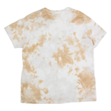 KISS Tie Dye Mens T-Shirt Brown Button Neck L
