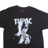 TUPAC Mens Band T-Shirt Black Crew Neck L