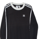 ADIDAS ORIGINALS Womens T-Shirt Black Long Sleeve UK 6