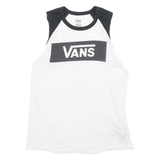 VANS Womens Vest White Sleeveless XS